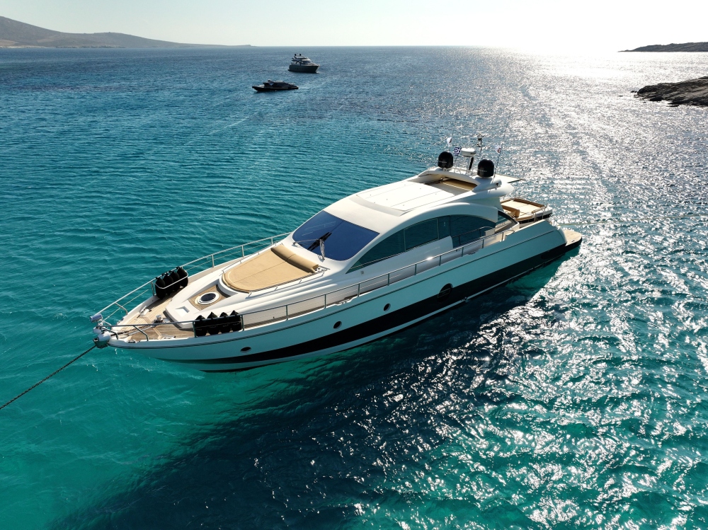 Aicon 72 Hardtop "Majestic" Yacht Charter in Mykonos | Mykonos Yachting
