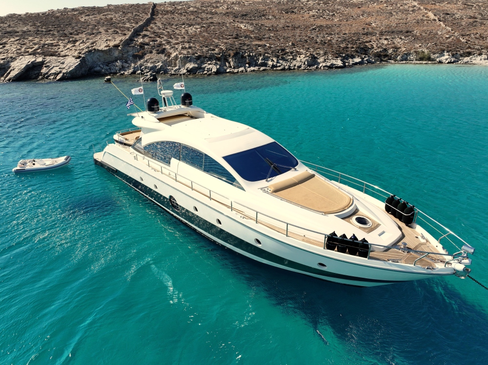 Aicon 72 Hardtop "Majestic" Yacht Charter in Mykonos | Mykonos Yachting