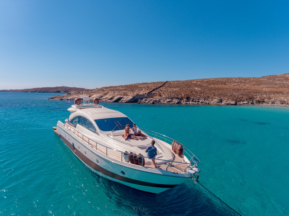 Aicon 72 Hardtop "Majestic" Yacht Charter in Mykonos | Mykonos Yachting