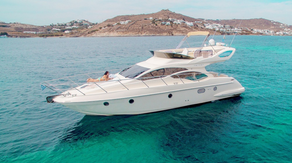 Mykonos Yachting-Private & Luxury Yacht Charter-"Escape " - Azimut 43 Flybridge
