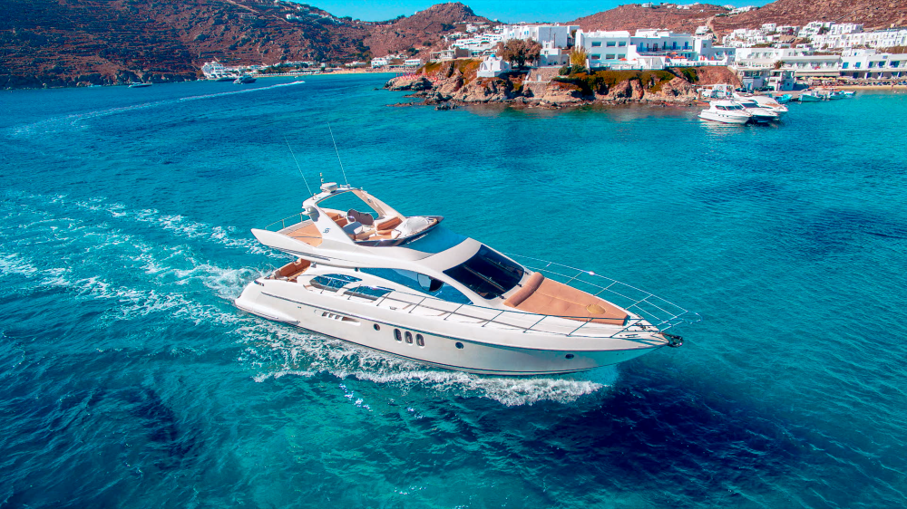 Mykonos Yachting - Private & Luxury Yacht Charter - :Njoy" - Azimut 55 Flybridge