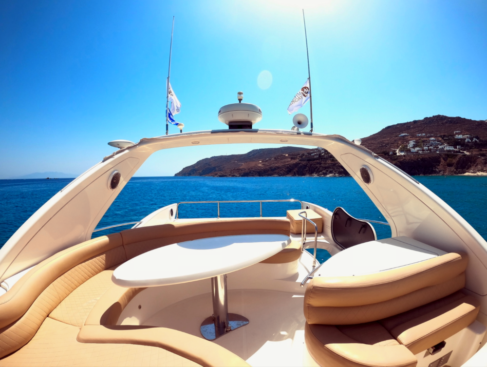 Mykonos Yachting - Private & Luxury Yacht Charter - :Njoy" - Azimut 55 Flybridge