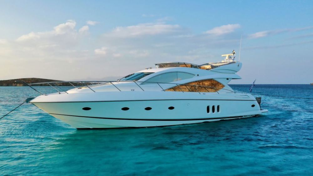 60 Flybridge "Serenity" Charter in Mykonos | Mykonos Yachting